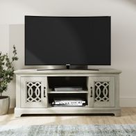See more information about the Amelie TV Unit Light Grey 3 Shelves 2 Doors