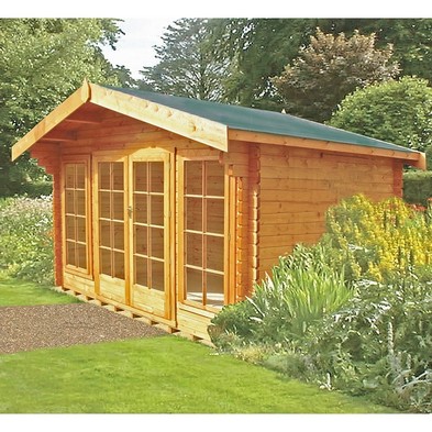 Product photograph of Shire Argyll 13 8 X 11 9 Apex Log Cabin - Premium 28mm Cladding Tongue Groove With Assembly from QD stores
