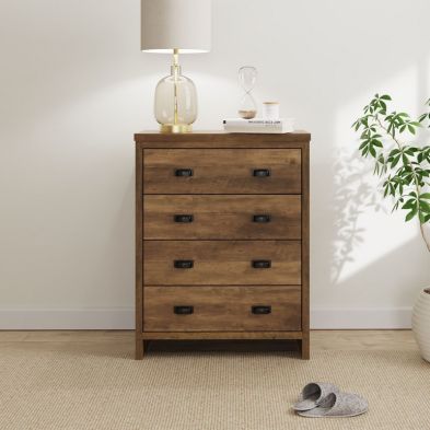 Boston Chest Of Drawers Brown 4 Drawers