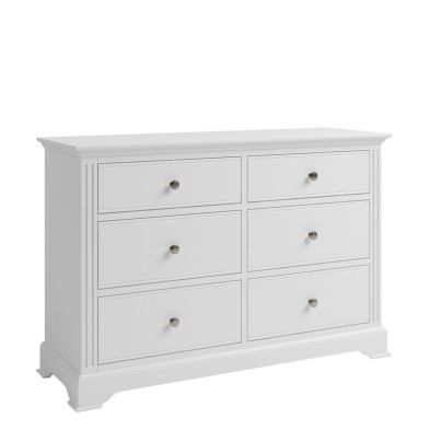 Product photograph of Barford Large Chest Of Drawers Oak White 6 Drawers from QD stores