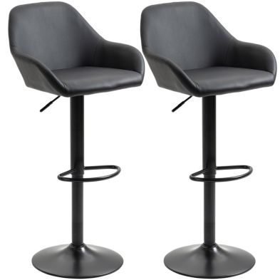 Product photograph of Homcom Adjustable Bar Stools Set Of 2 from QD stores