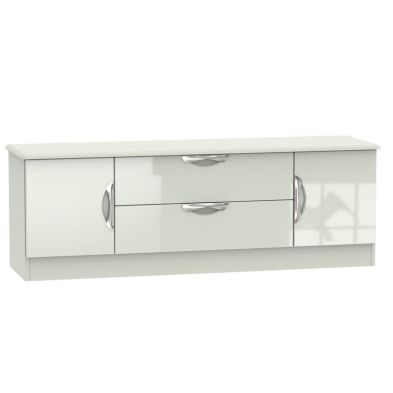 Product photograph of Weybourne Large Cupboard Off-white 2 Doors 2 Drawers from QD stores