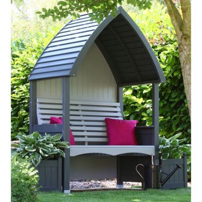 Product photograph of Afk Premium Cottage Arbour Charcoal Stone 2 Seat from QD stores