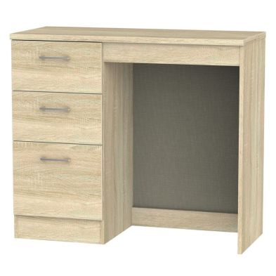 Product photograph of Elmsett Desk Natural 3 Drawers from QD stores