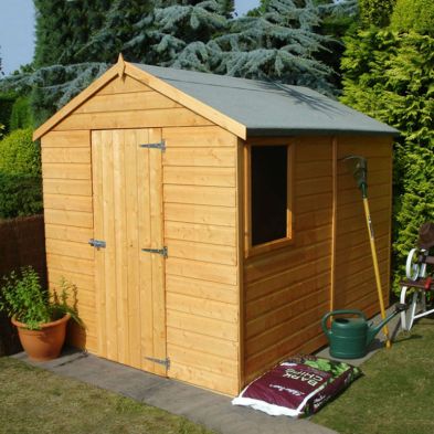 Product photograph of Shire Durham 6 X 8 1 Apex Shed - Premium Dip Treated Shiplap from QD stores