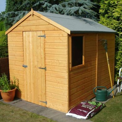 Product photograph of Shire Durham 6 X 8 1 Apex Shed - Premium Pressure Treated Shiplap from QD stores