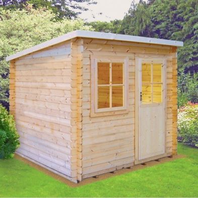Product photograph of Shire Dean 11 9 X 13 8 Pent Log Cabin - Premium 44mm Cladding Tongue Groove from QD stores