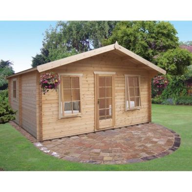 Product photograph of Shire Drummond 15 2 X 15 2 Apex Log Cabin - Premium 70mm Cladding Tongue Groove from QD stores