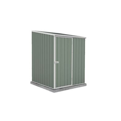 Product photograph of Absco Space Saver 4 11 X 4 11 Pent Shed Steel Pale Eucalyptus - Classic from QD stores