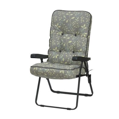 Country Garden Folding Recliner By Glendale With Green Yellow Cushions