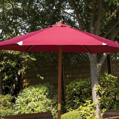 Product photograph of Garden Parasol By Charles Taylor - Burgundy 2 7m from QD stores