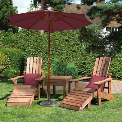 Product photograph of Scandinavian Redwood Garden Relaxer Set By Charles Taylor - 2 Seats from QD stores