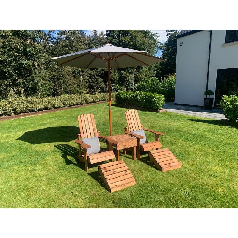 Scandinavian Redwood Garden Relaxer Set by Charles Taylor - 2 Seats