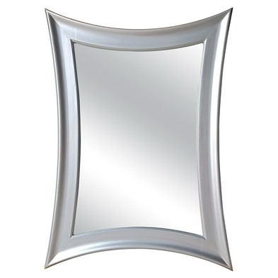 Product photograph of Silver Frame Mirror Metal Glass 118cm from QD stores