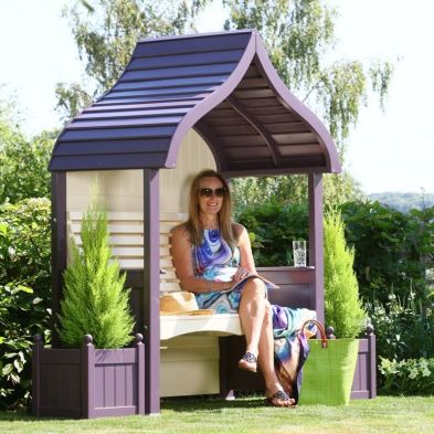 Product photograph of Afk Premium Orchard Arbour Lavender Cream 2 Seat from QD stores