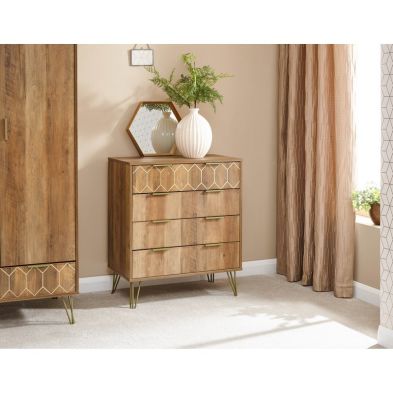 Orleans Chest Of Drawers Brown 4 Drawers