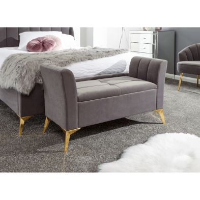 Product photograph of Pettine Large Ottoman Grey 1 Door from QD stores