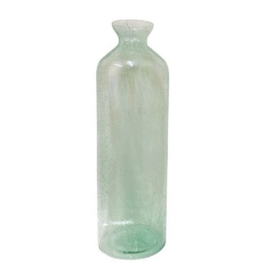 Product photograph of Vase Glass Green With Bubble Pattern - 41cm from QD stores