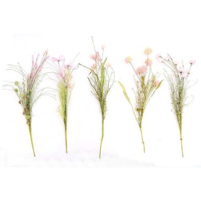 Product photograph of 5x Wild Flower Artificial Stem Pink - 51cm from QD stores