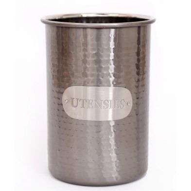 Product photograph of Metal Utensil Holder 2 39 Litres - Grey from QD stores