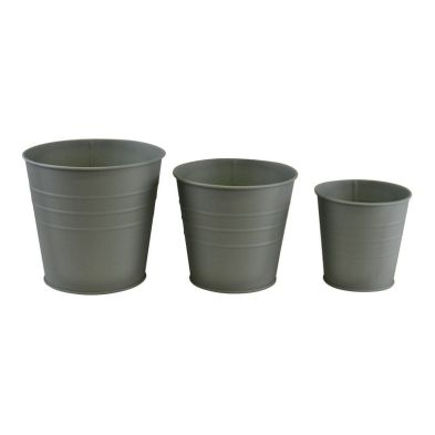 Product photograph of 3x Planter Metal Green from QD stores