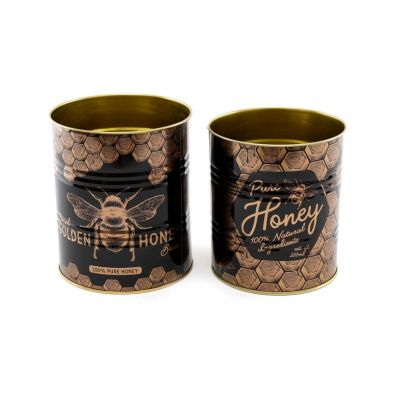 Product photograph of 2 X Metal Tins - Black Copper from QD stores