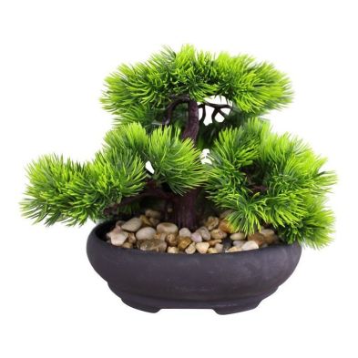 Product photograph of Bonsai Fir Tree Artificial Plant Green - 26cm from QD stores