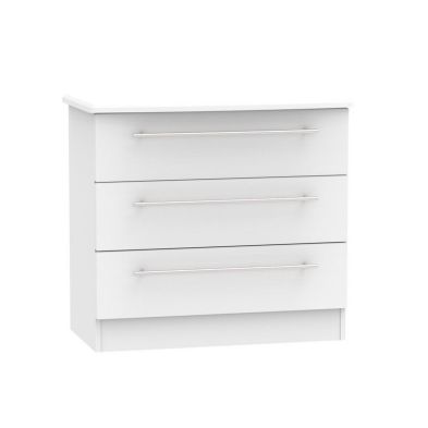 Product photograph of Colby Chest Of Drawers Light Grey 3 Drawers from QD stores