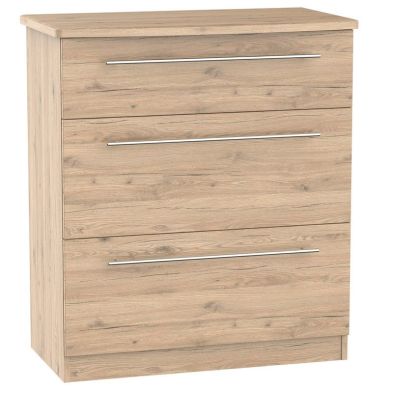 Product photograph of Colby Chest Of Drawers Natural 3 Drawers - 88 5cm from QD stores