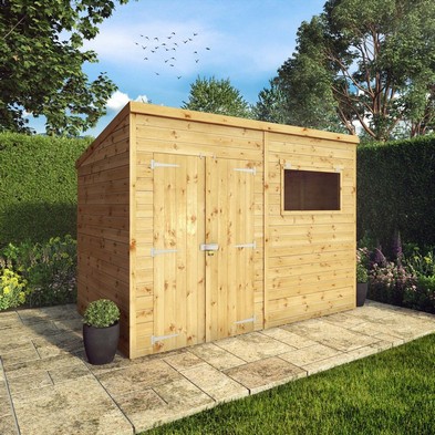 Product photograph of Mercia Premier 9 6 X 5 8 Pent Shed - Premium Dip Treated Shiplap from QD stores