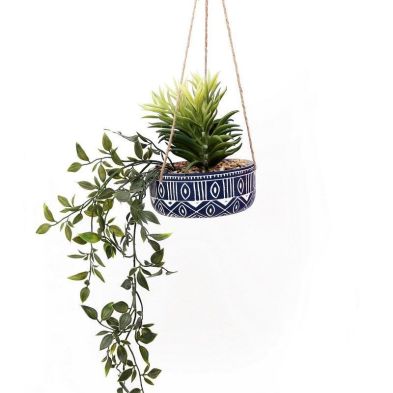 Product photograph of Artificial Plant Green Hanging - 22cm from QD stores