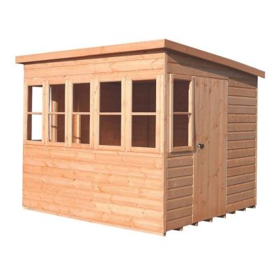 Product photograph of Shire Sun 8 5 X 6 5 Pent Potting Shed - Premium Dip Treated Shiplap from QD stores