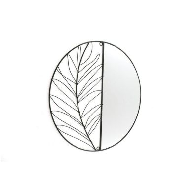 Product photograph of Contemporary Wall Mirror Metal Black 50cm from QD stores