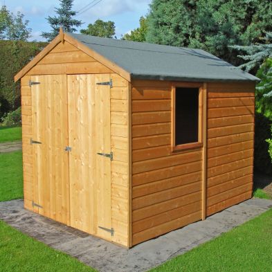 Product photograph of Shire Warwick 6 6 X 8 1 Apex Shed - Premium Dip Treated Shiplap from QD stores