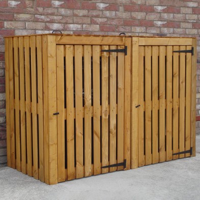 Product photograph of Shire 5 5 X 2 7 Flat Bin Store - Budget 12mm Cladding Slatted from QD stores