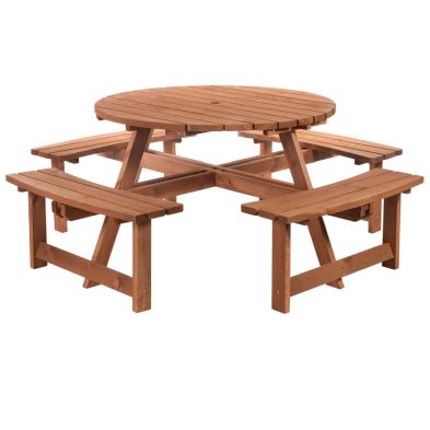 Product photograph of Outsunny 8-seater Wooden Picnic Set-fir Wood from QD stores