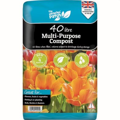 Product photograph of 60 X Growing Patch Multi Purpose Compost 40 Litre from QD stores